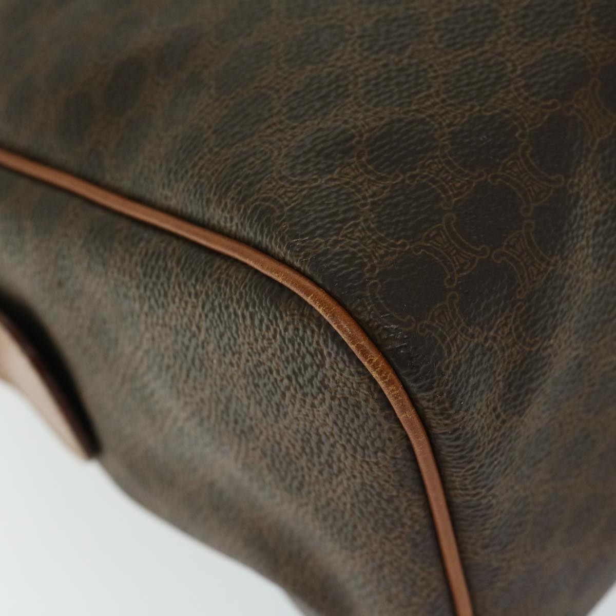 CELINE Macadam Canvas Hand Bag Pvc Brown - 11