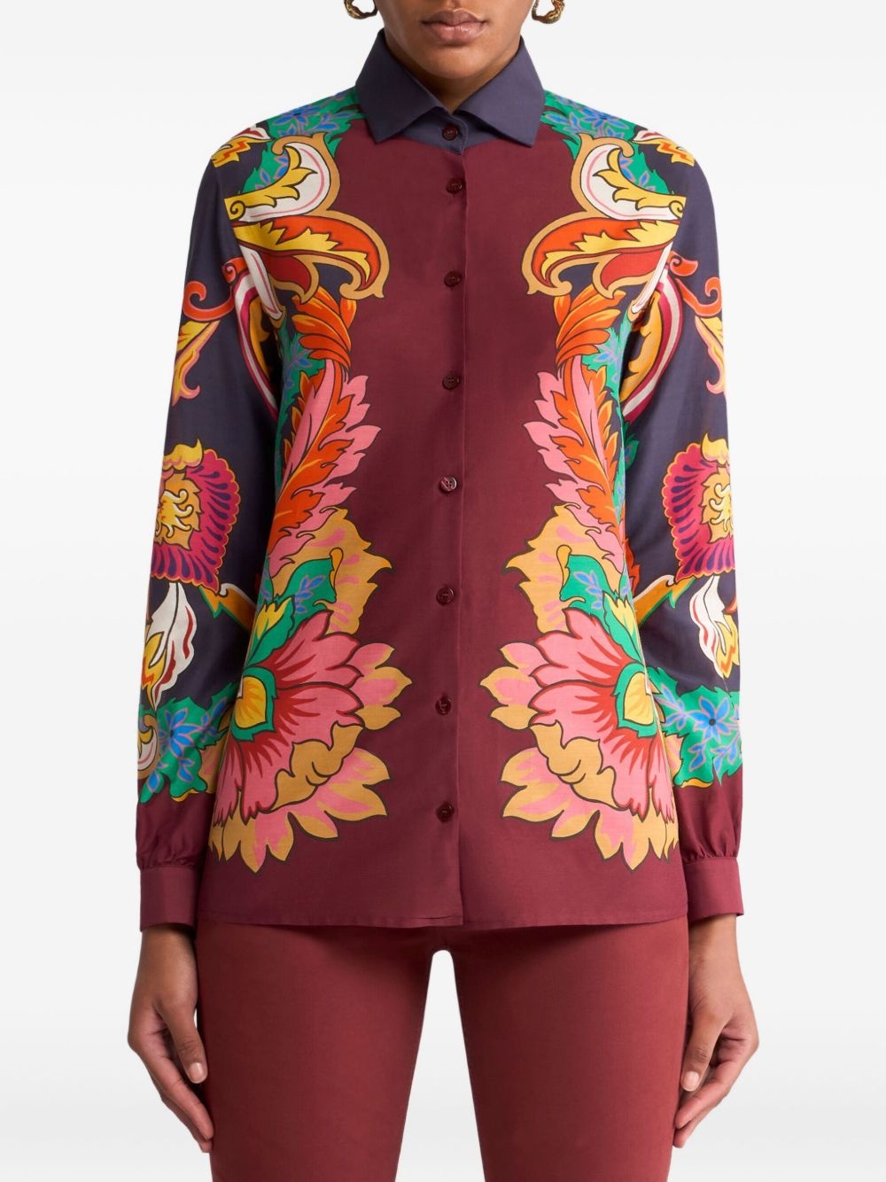 floral-print shirt - 2