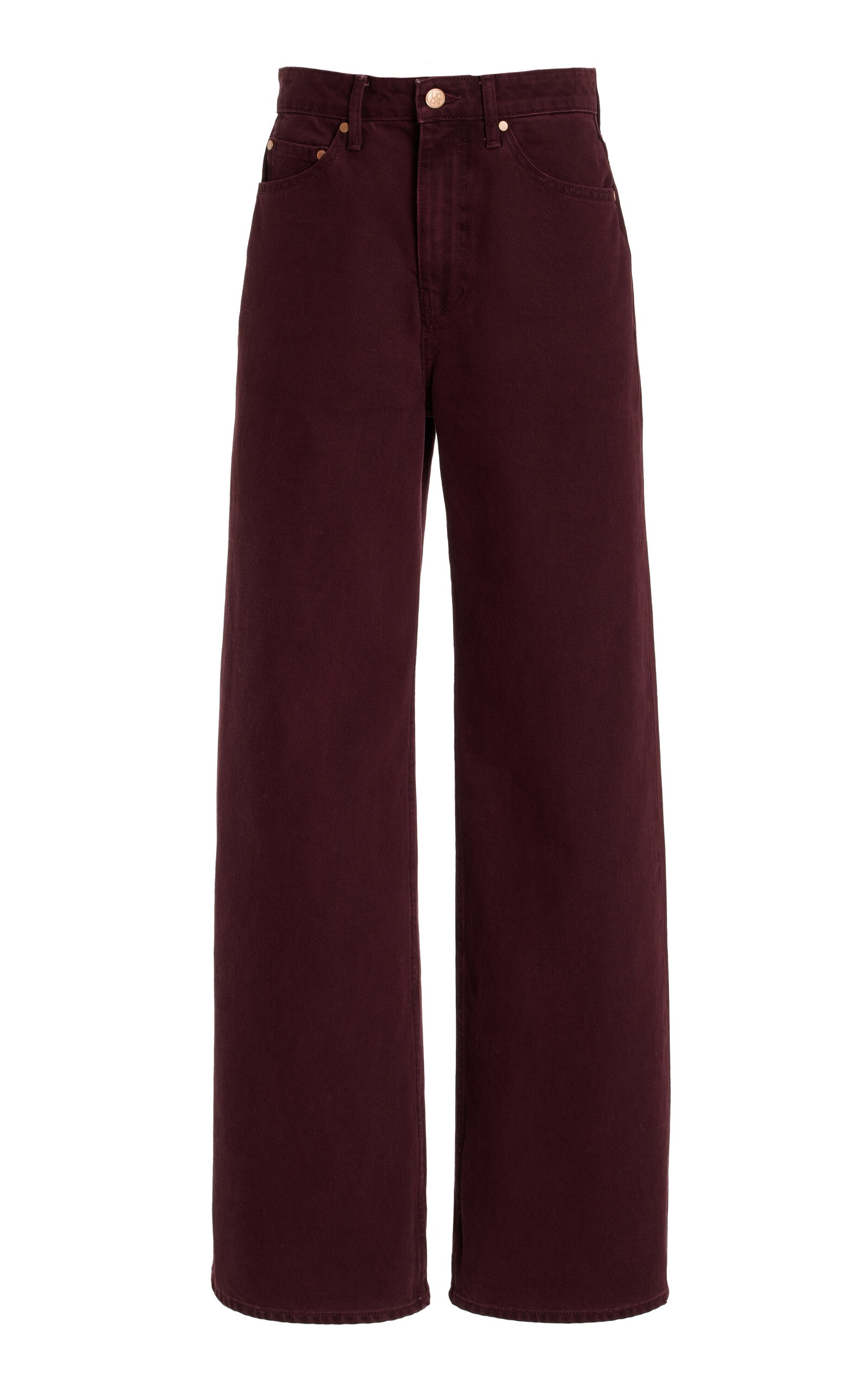 Willow Rigid Cuffed Wide-Leg Jeans burgundy - 1