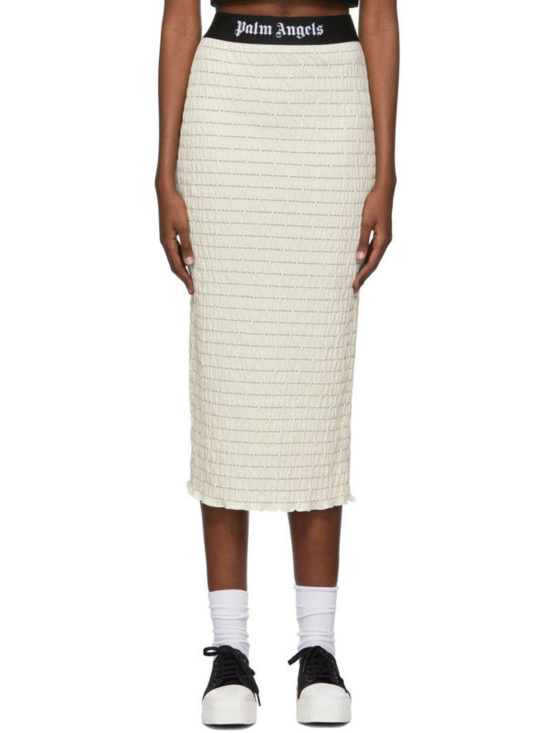 Off-White Cotton Midi Skirt 1