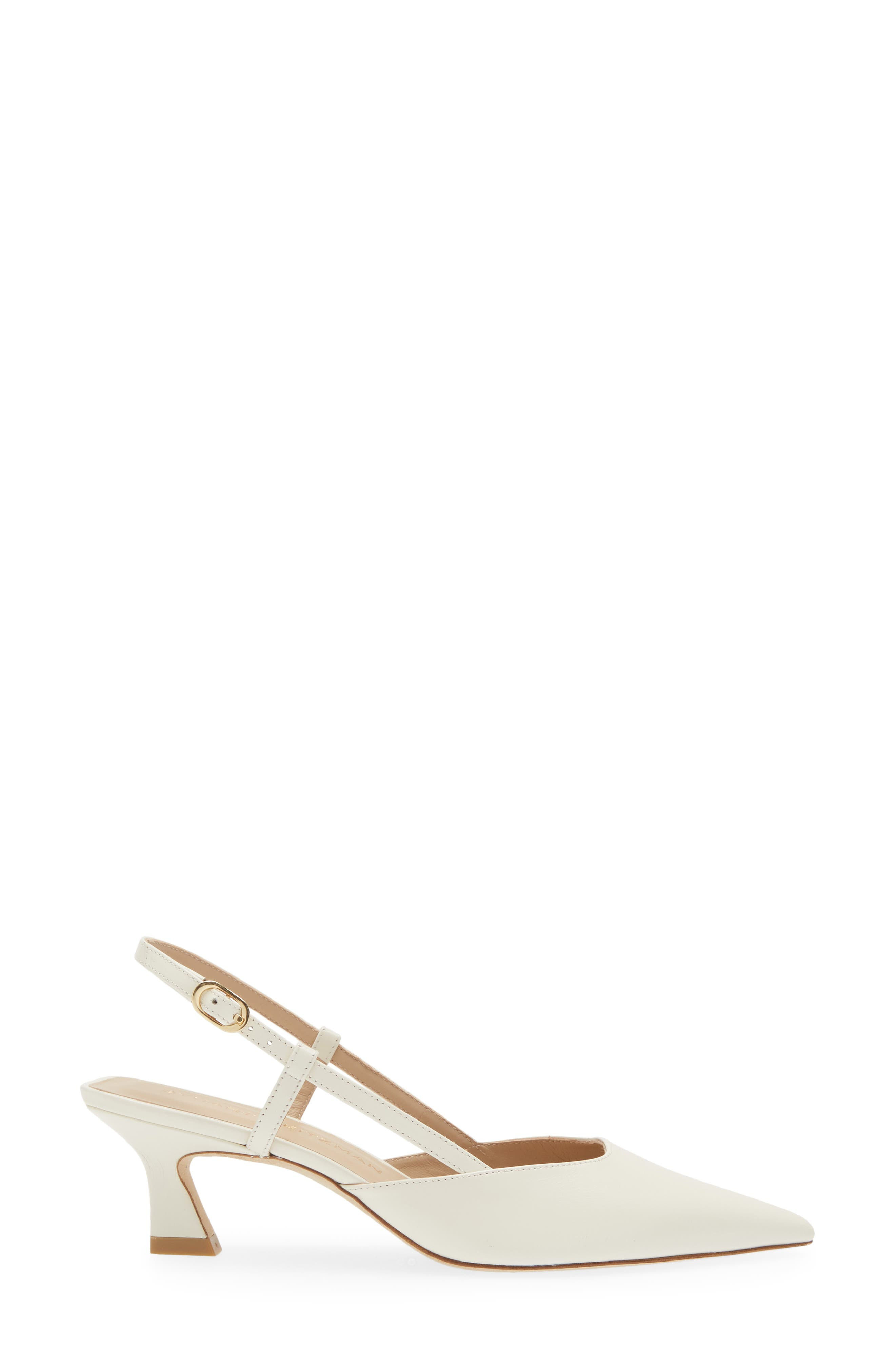 Stuart Weitzman Vinnie 50 Slingback Pump in Cream at Nordstrom - 3