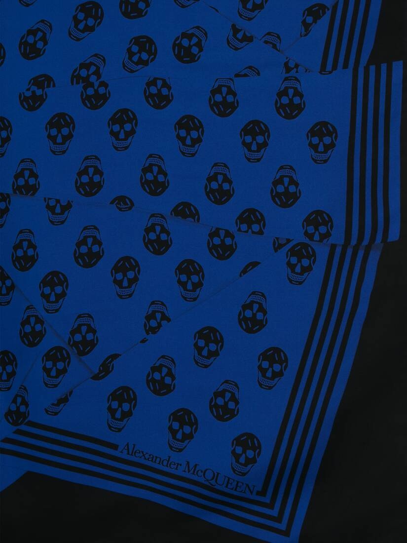 Biker Skull Crashed Foulard in Royal/black - 3