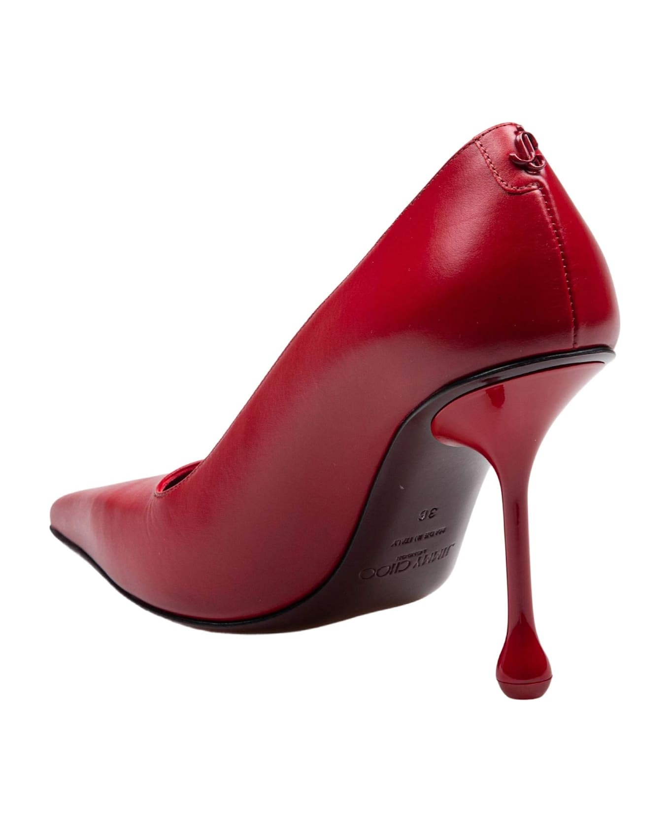 Ruby Red Leather Décolleté - 4