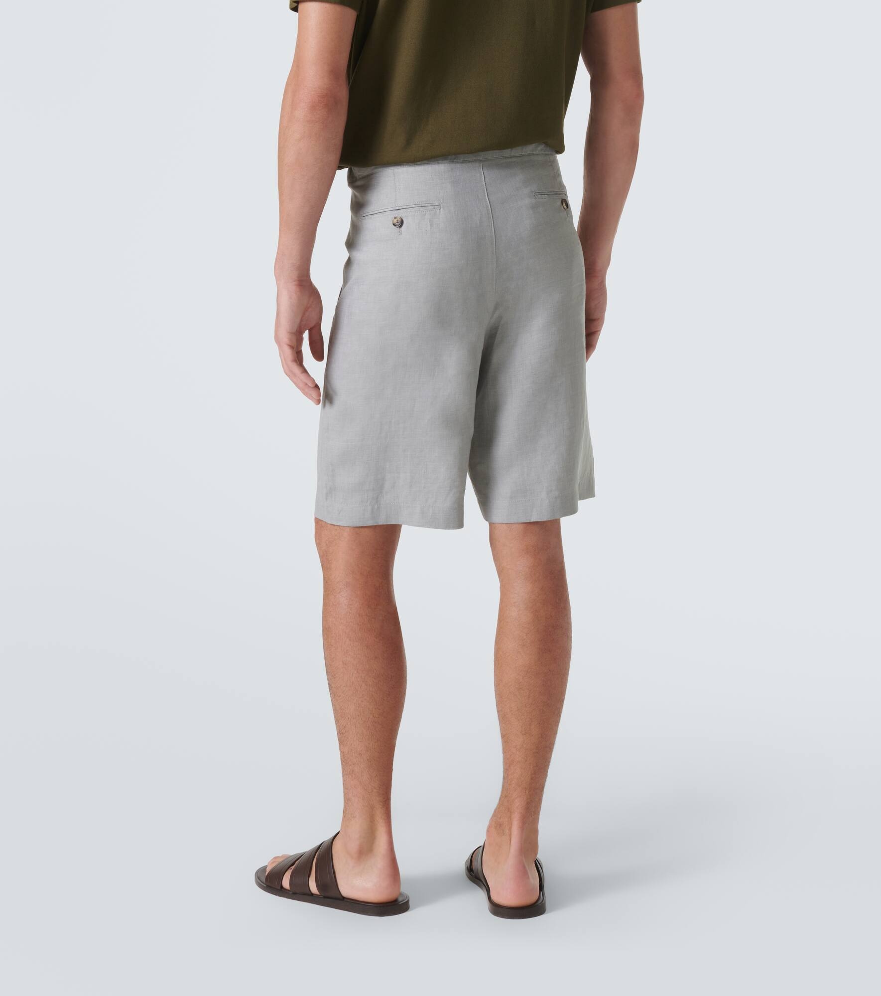 Nolan flax Bermuda shorts - 4