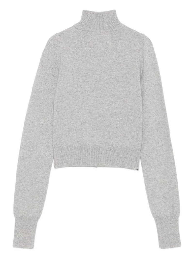 extreme cashmere n°302 zip-front cropped cardigan outlook