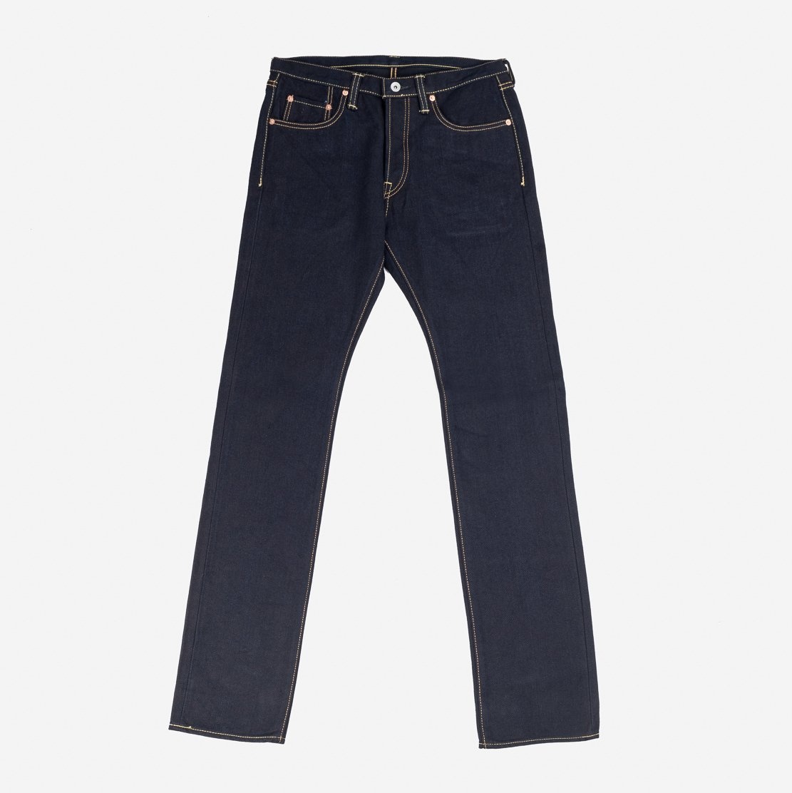 IH-555S-21ib 21oz Selvedge Denim Super Slim Cut Jeans - Indigo/Black - 1
