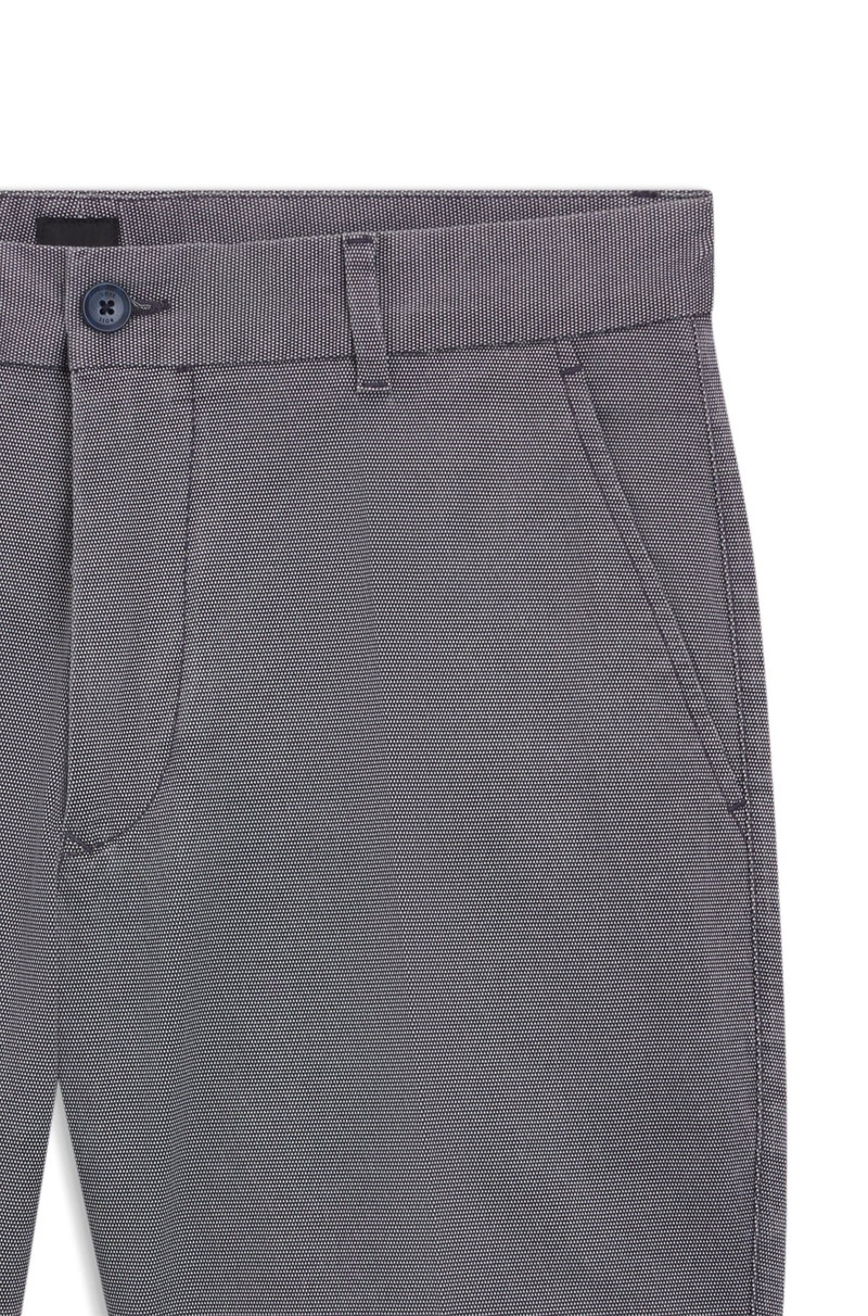 BOSS SLIM-FIT SHORTS IN MICRO-PATTERNED STRETCH COTTON outlook