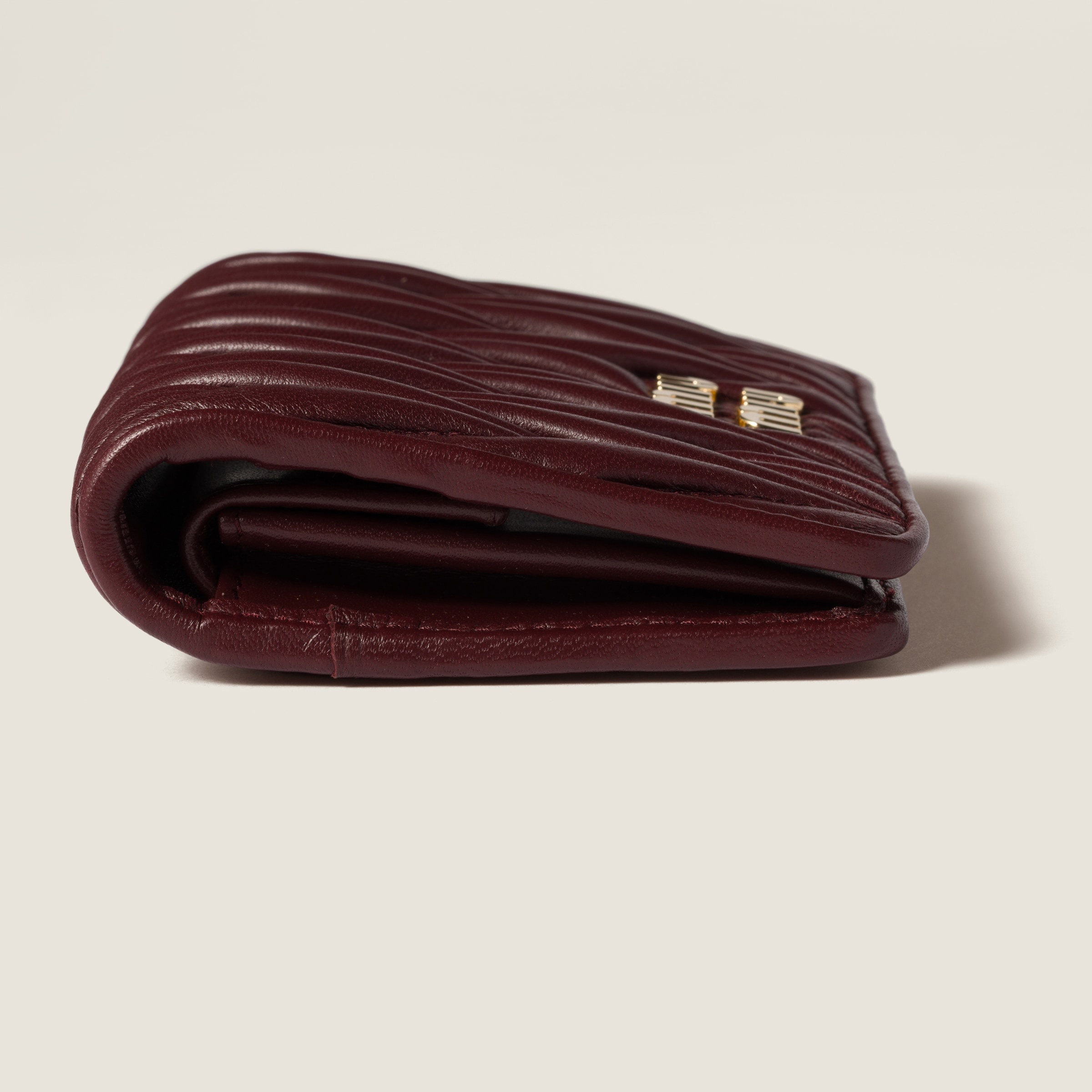 Small matelassé nappa leather wallet - 4
