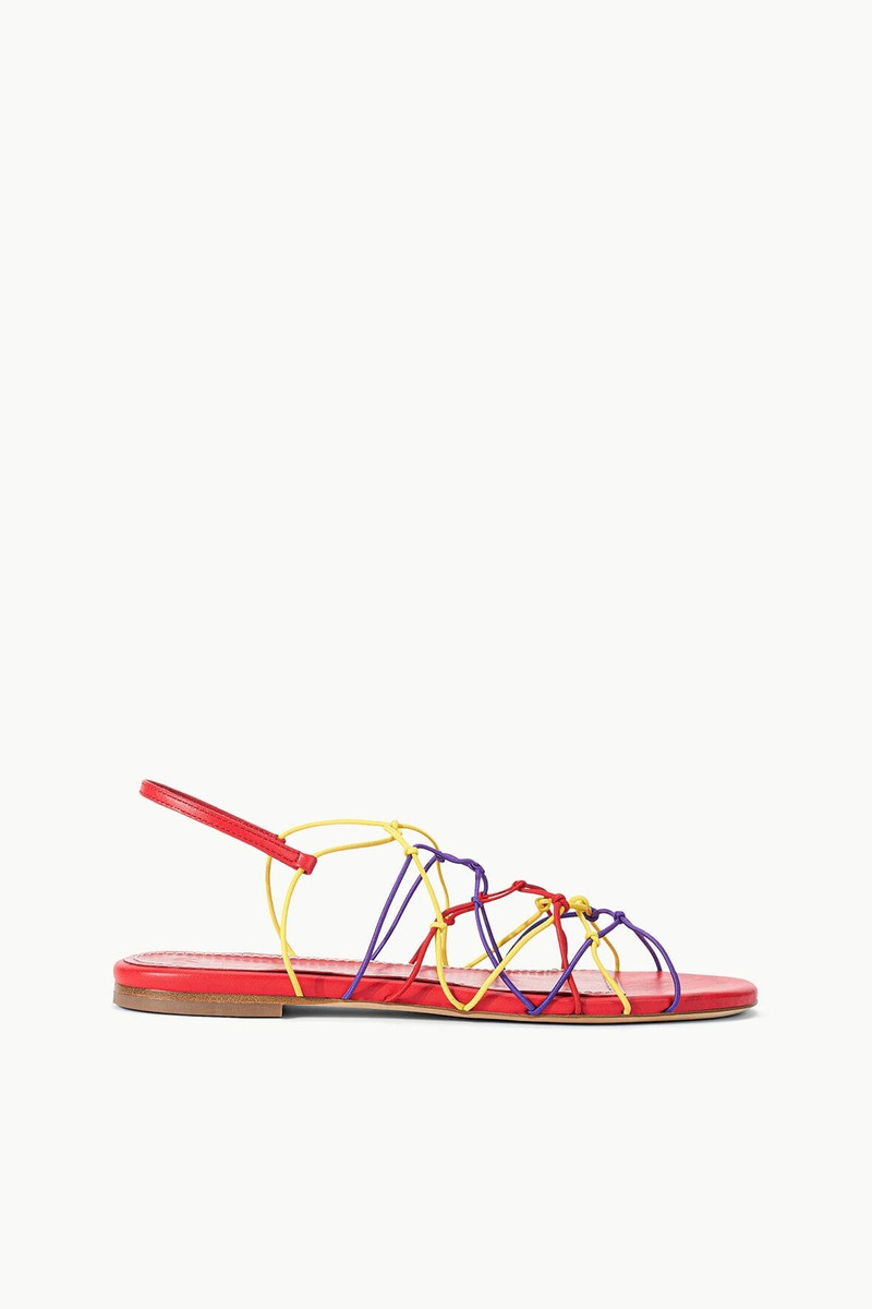 STAUD GIO KNOT SANDAL RED ROSE MULTI 1