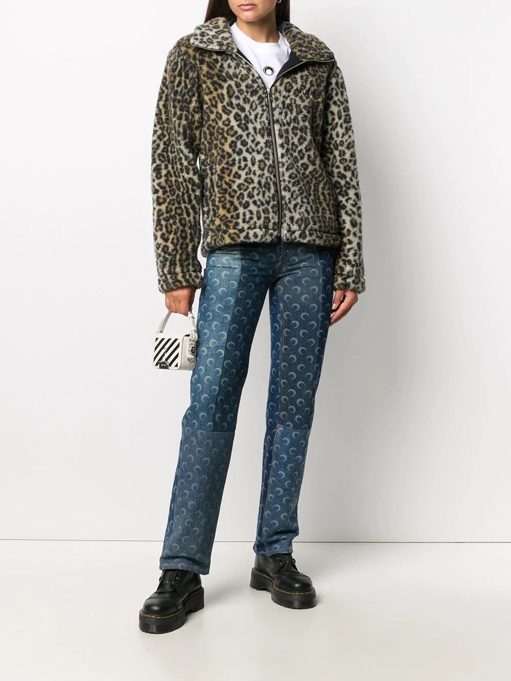 leopard print fleece jacket - 2