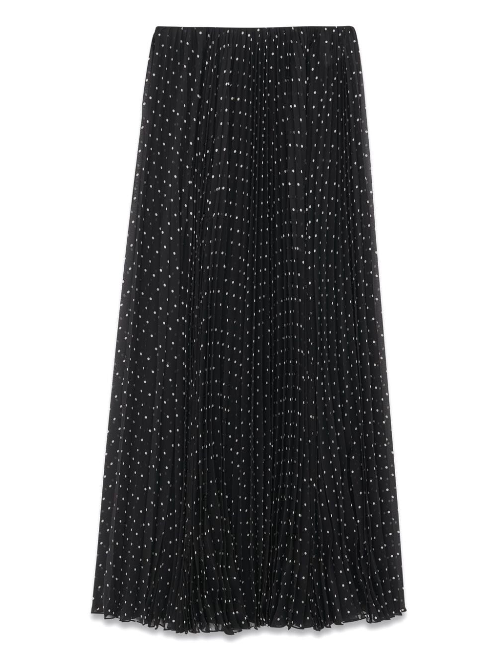 polka-dot silk pleated skirt - 2