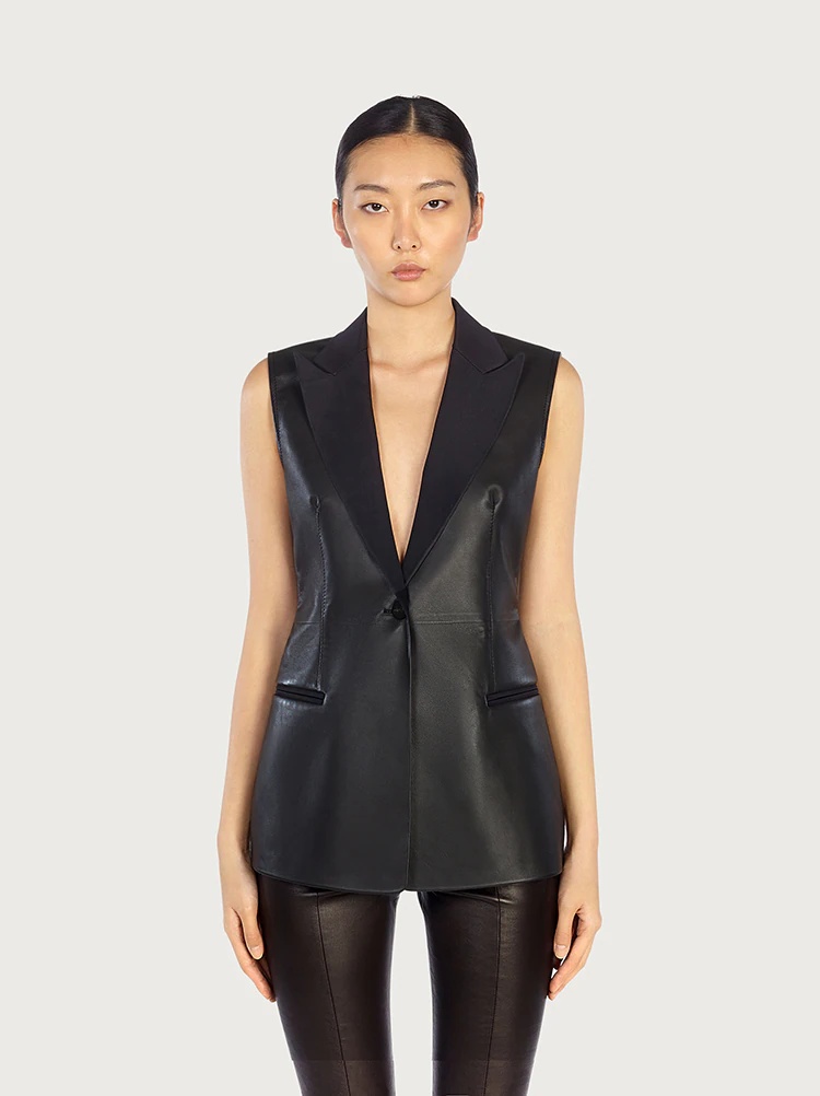 SLEEVELESS NAPPA WAISTCOAT - 2