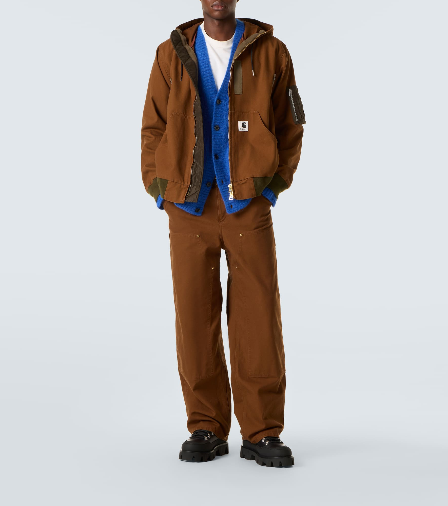 x Carhatt hooded cotton puffer jacket - 2