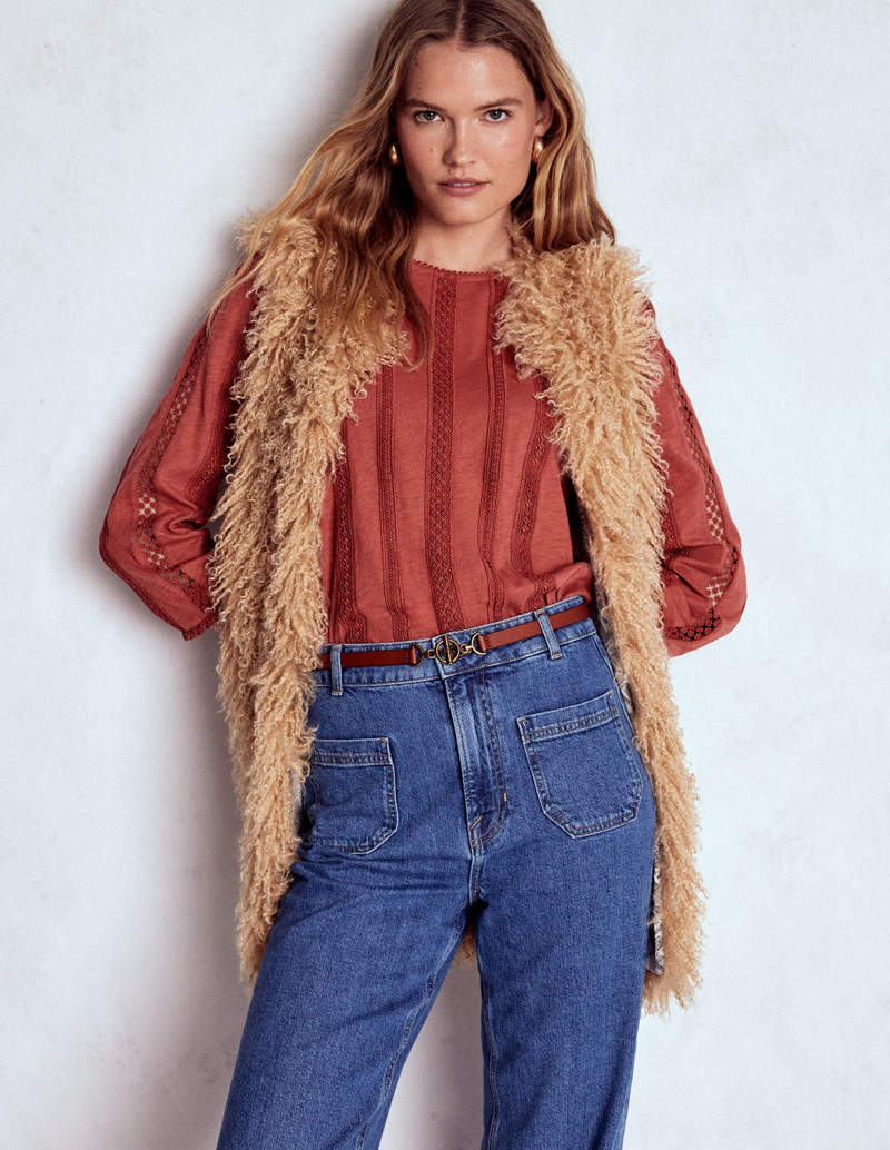 Imi Jersey Trim Top-Barn Red 6