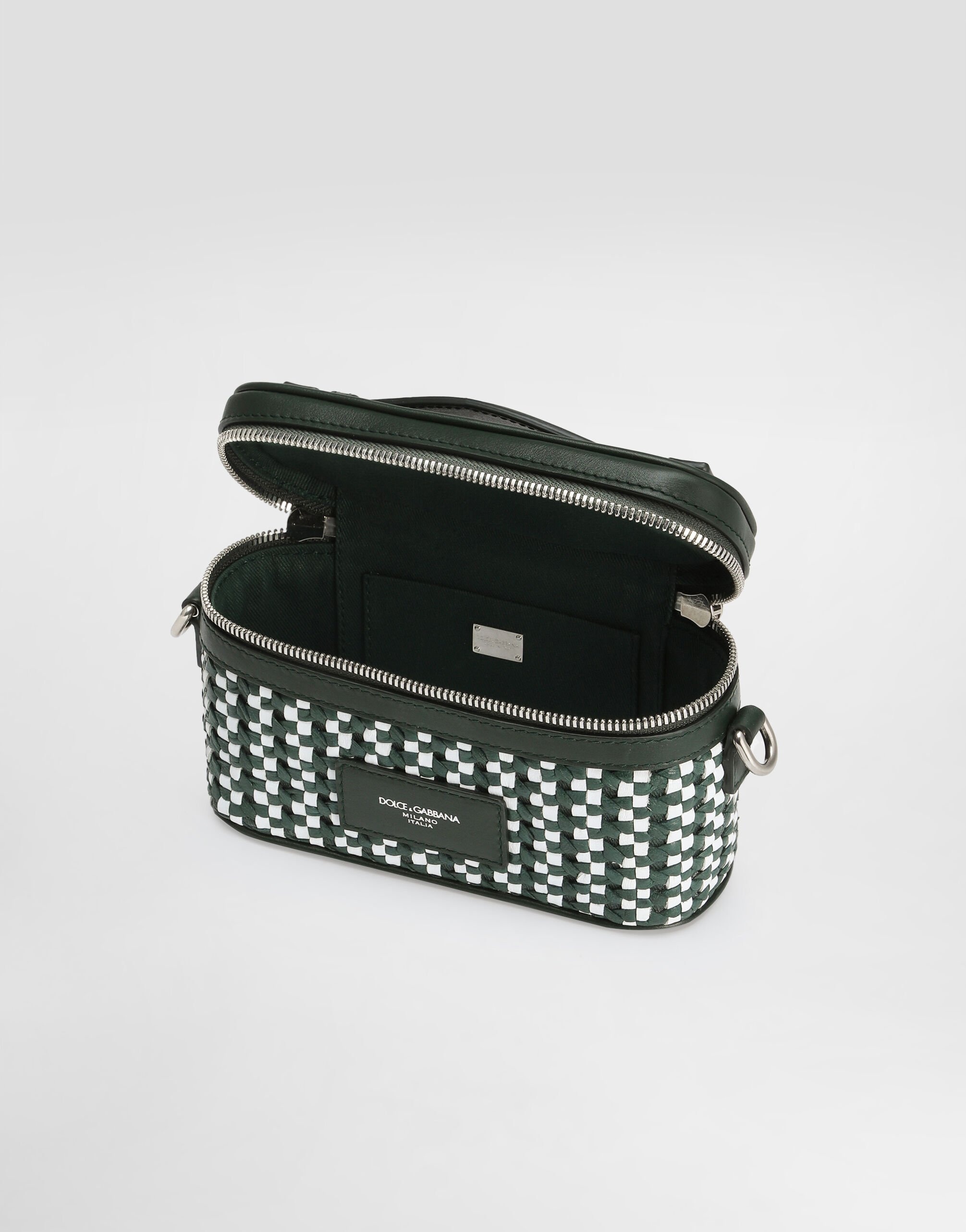Atene crossbody minibag with woven leather - 4