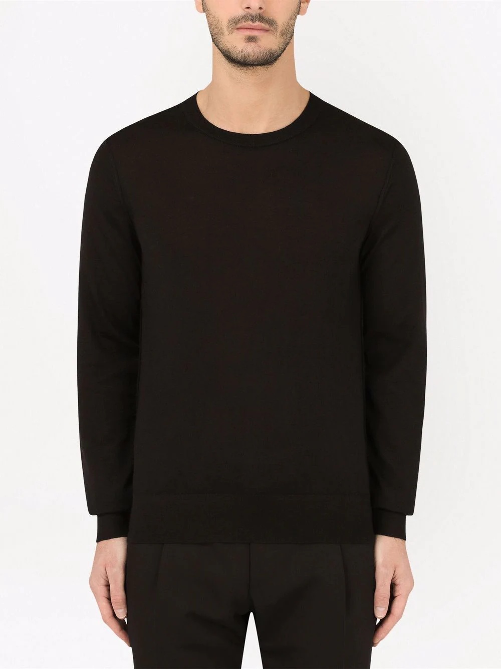 fine knit crewneck cashmere jumper - 3