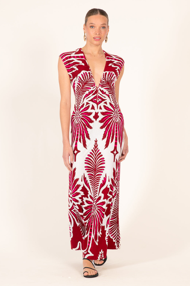 Poupette St Barth Long Dress Nova - Bordo Cartagena outlook