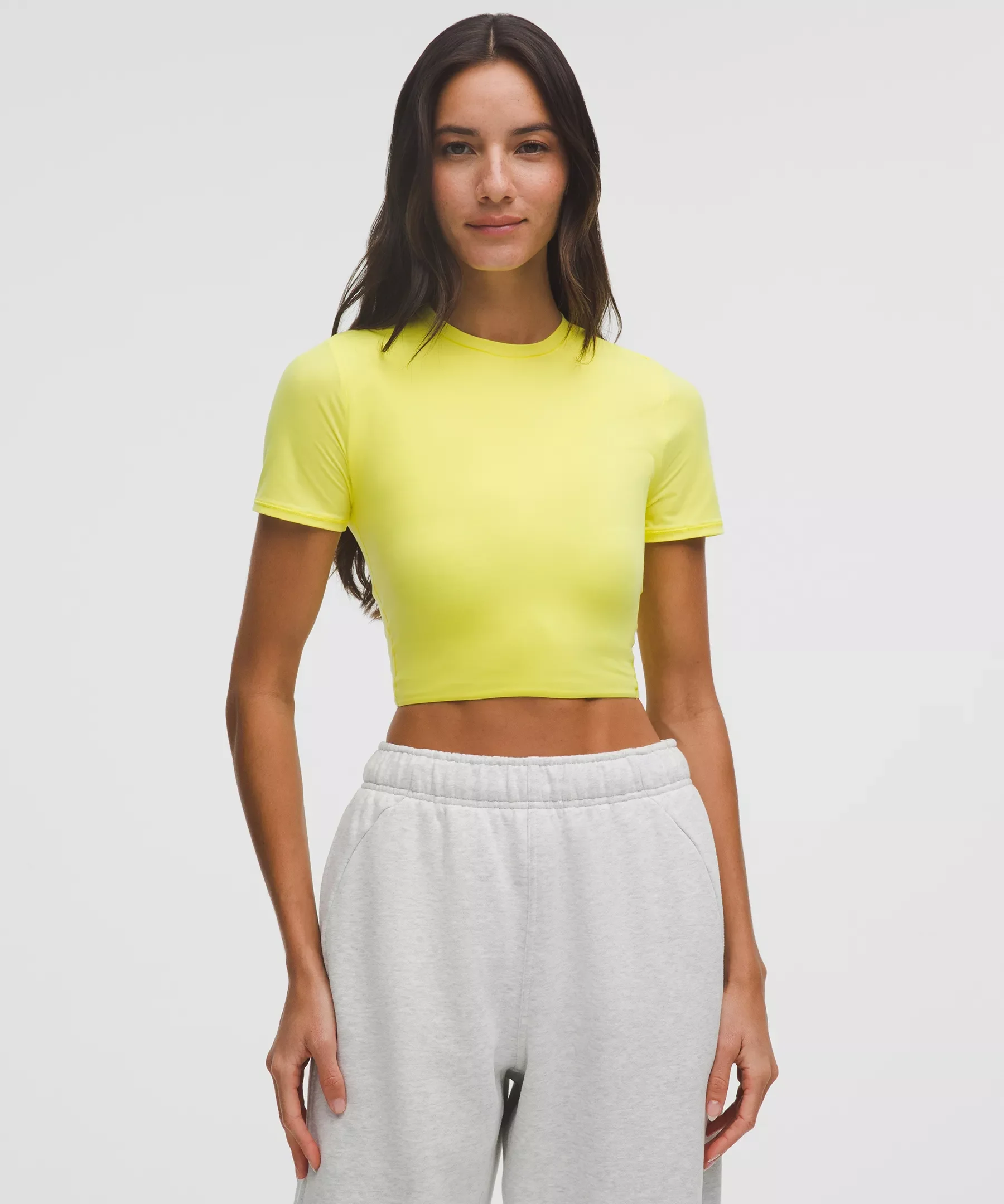 Wundermost Ultra-Soft Nulu Crewneck Cropped T-Shirt - 1