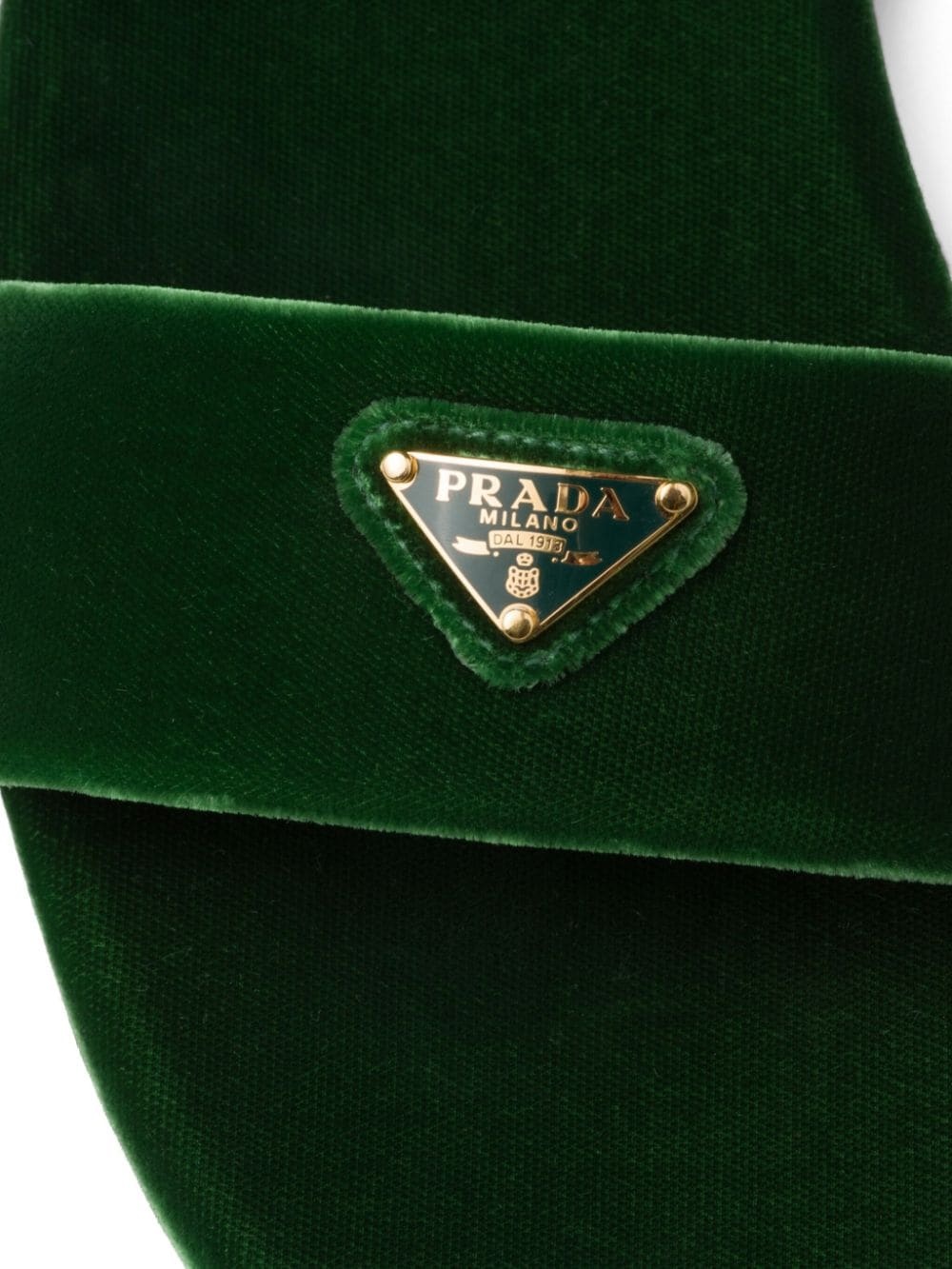 triangle-logo velvet slides - 5