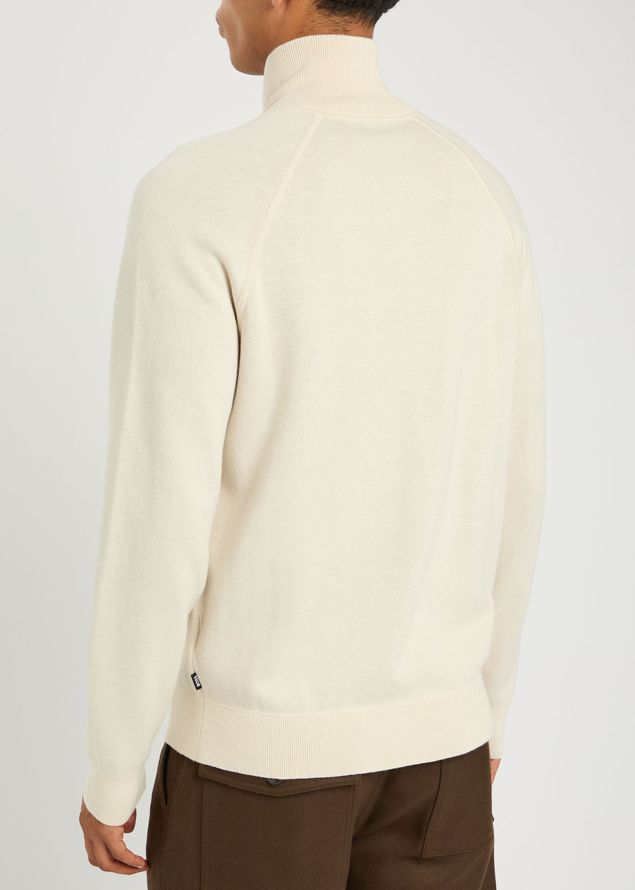 Boss Fine-knit Cotton and Wool-blend Jacket - 3