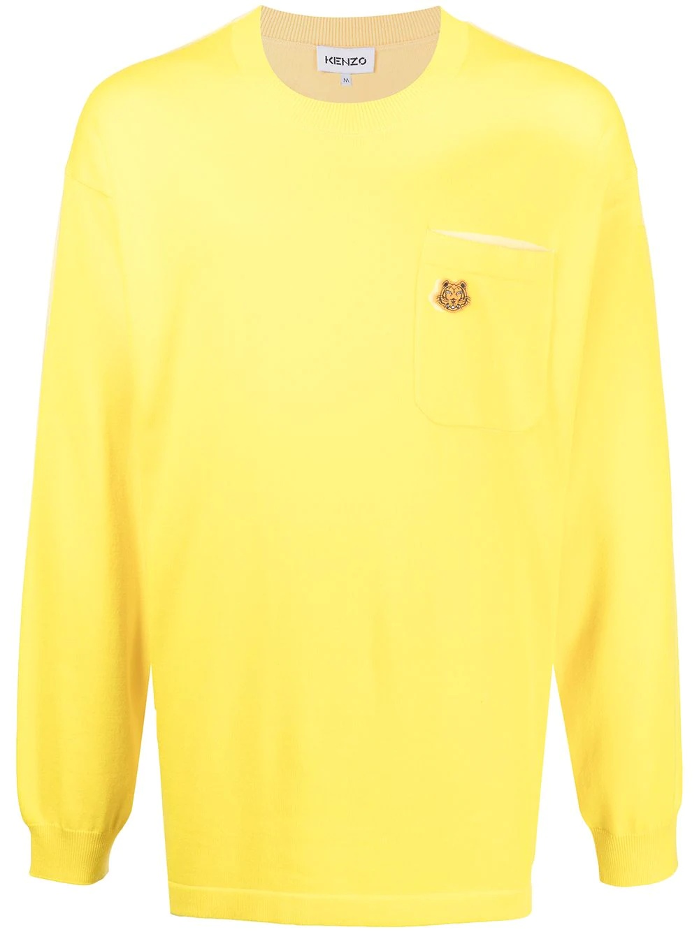 logo-patch crew neck sweatshirt - 1