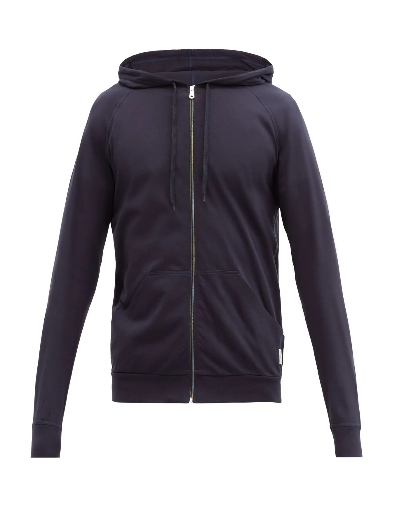 Signature stripe zip-through hooded sweatshirt - 1