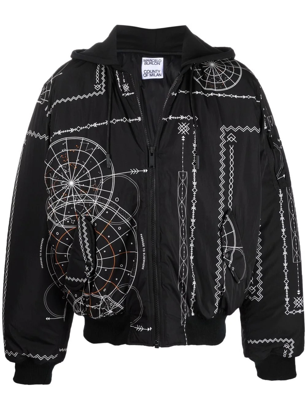 Astral-print bomber jacket - 1