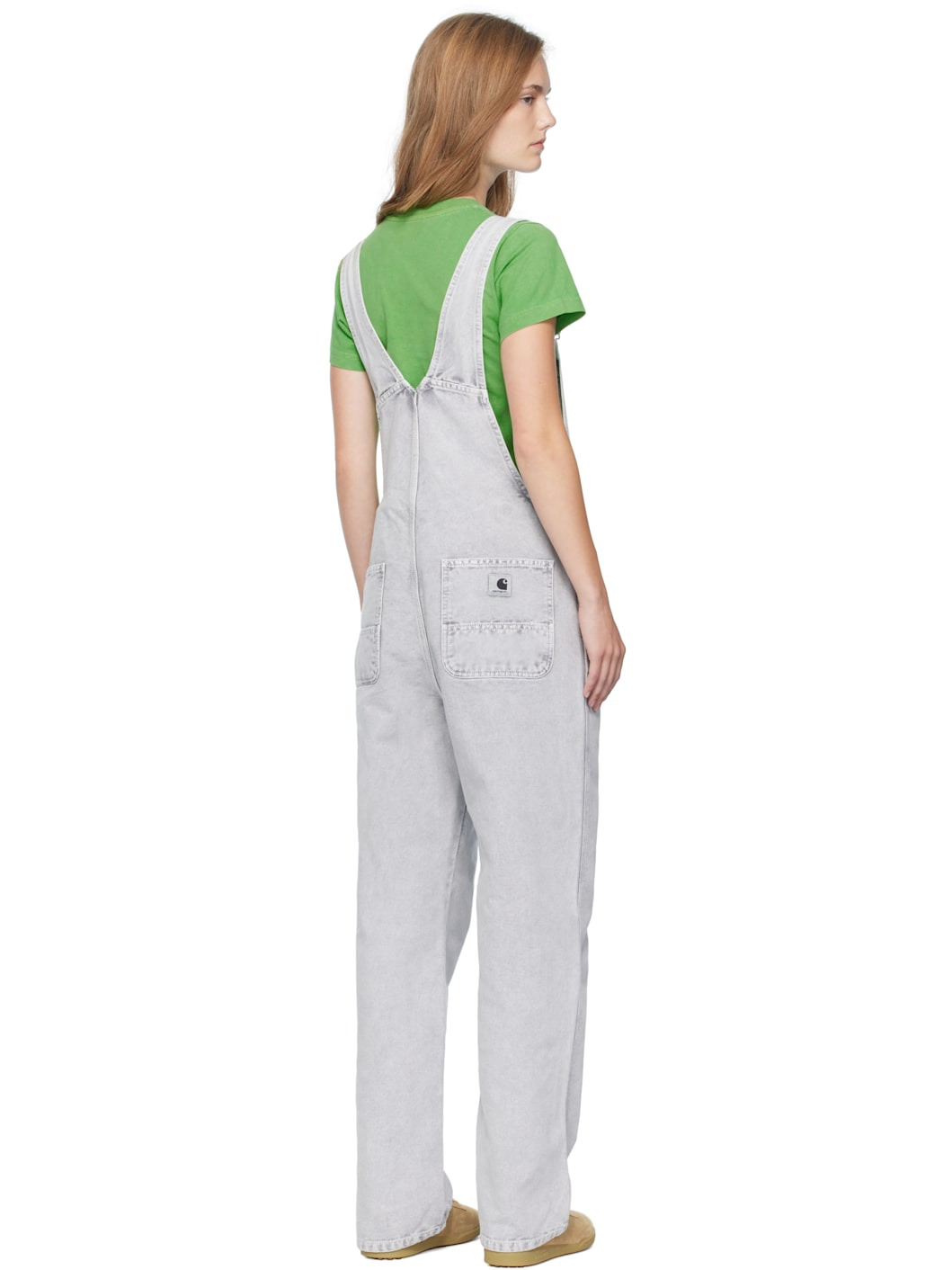 Gray Bib Straight Overalls - 3