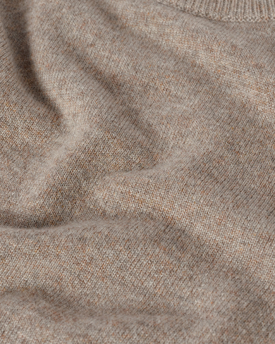 Classic Cashmere Brown Round Neck Jumper - 6