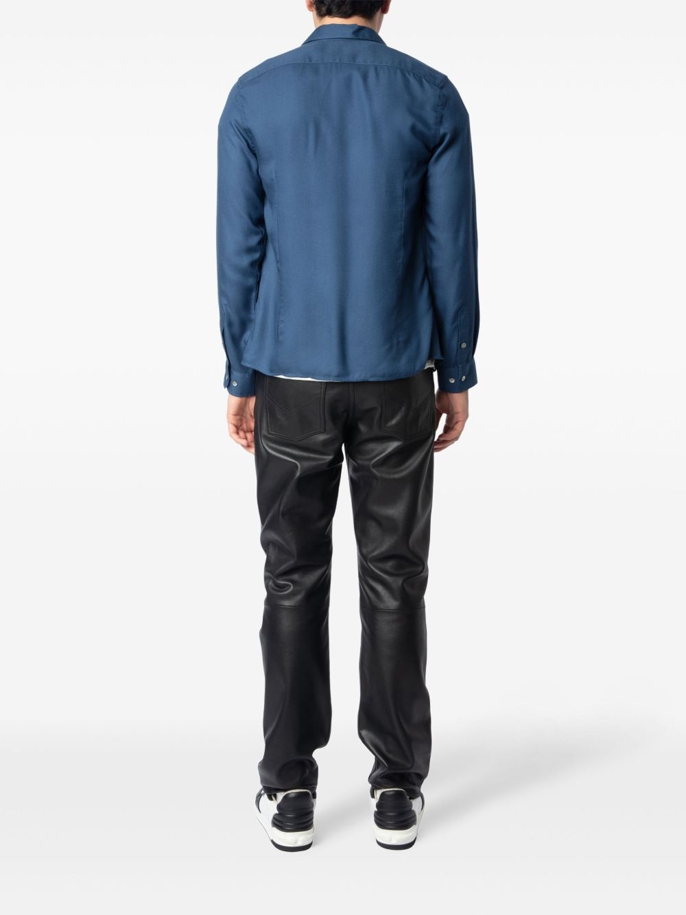 logo-embroidered shirt - 3