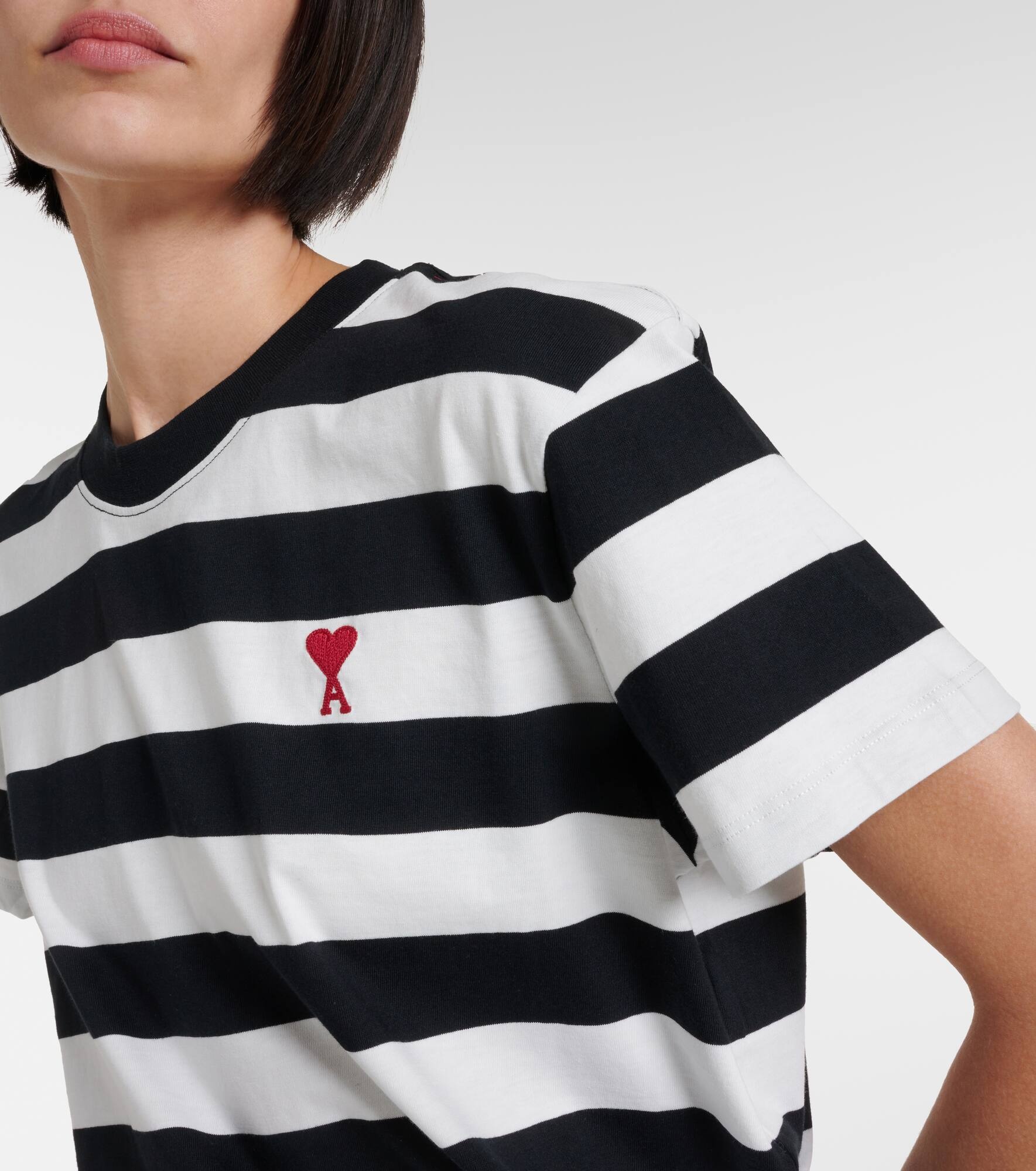 Ami de Cœur striped cotton T-shirt - 5