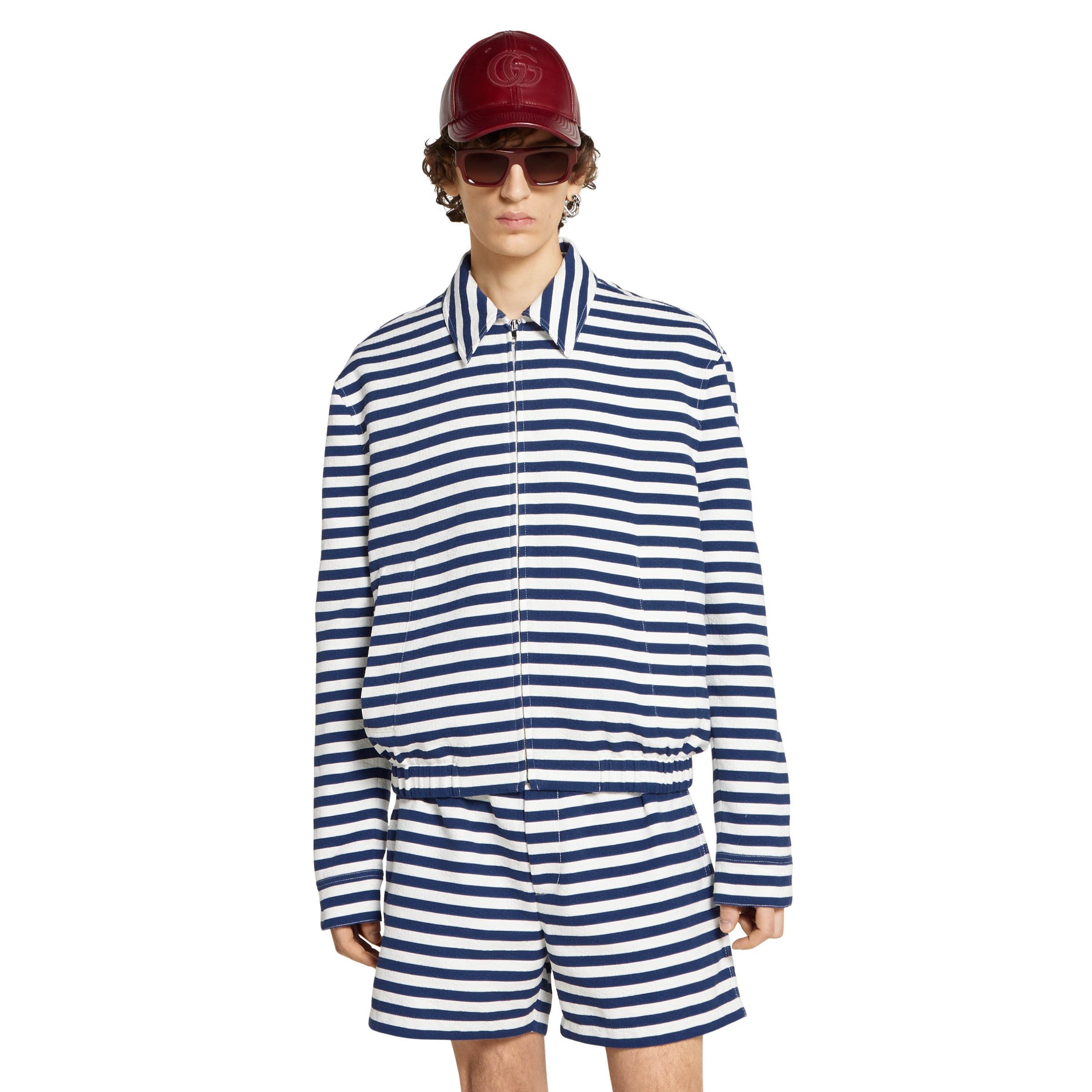 Printed GG cotton jacquard zip jacket - 3