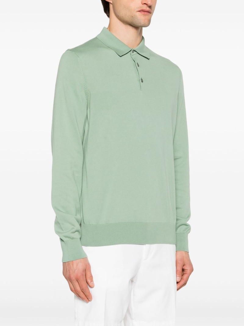 long-sleeve cotton polo shirt 3