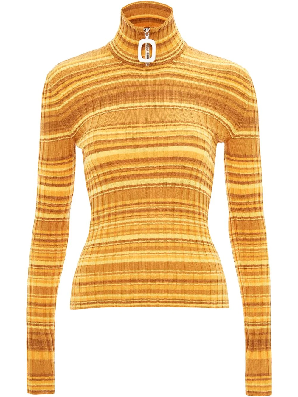 Neckbang ribbed striped jumper - 1