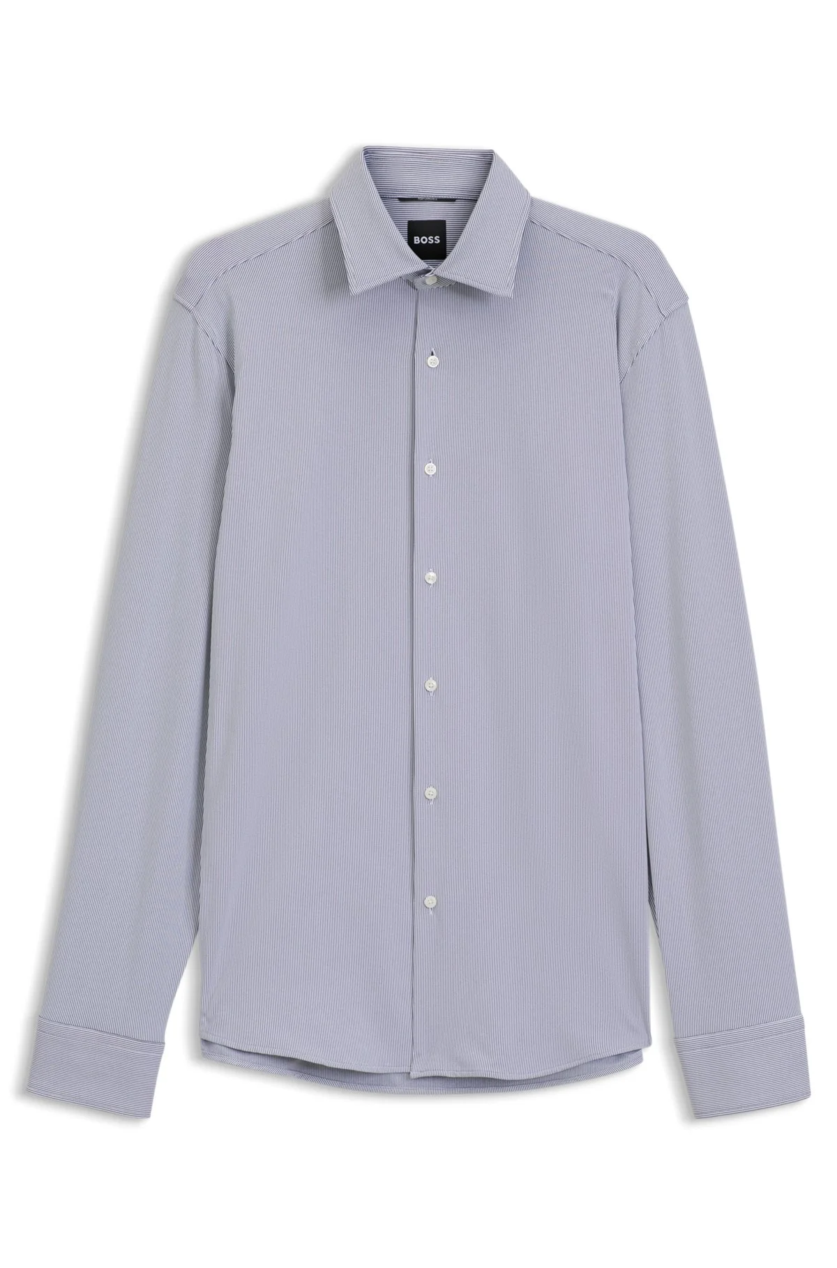 REGULAR-FIT DRESS SHIRT IN STRETCH JERSEY - 1