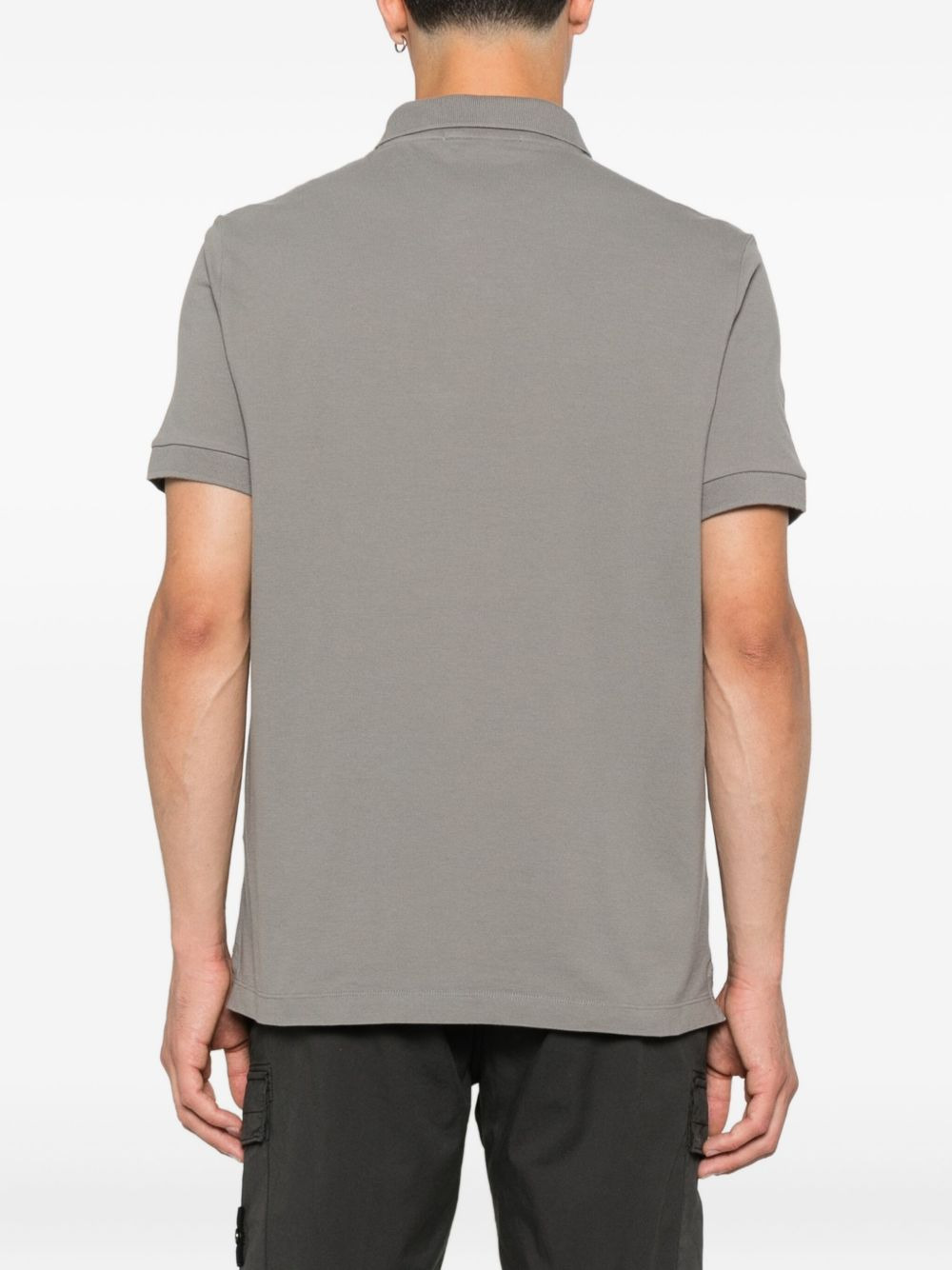 Stone Island Men Logo Cotton Polo Shirt - 3