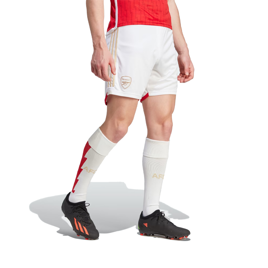 adidas Arsenal 23/24 Home Shorts Asia Sizing 'White Red' HR6924 - 2