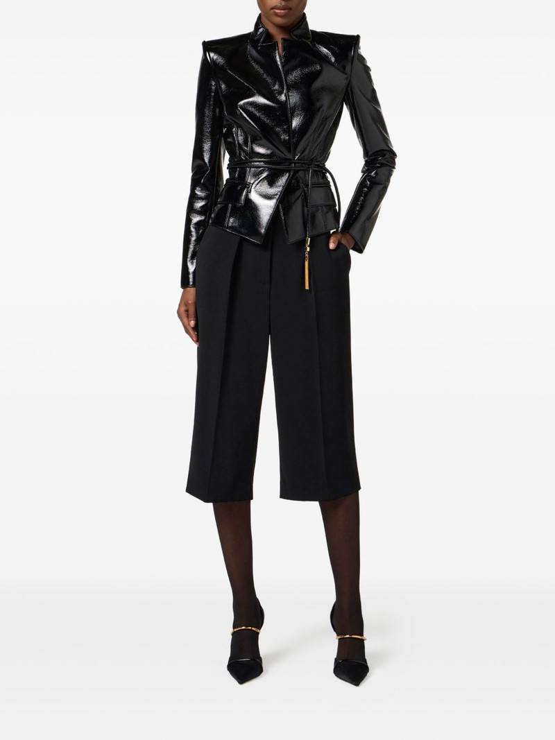 ELISABETTA FRANCHI belted-tassel jacket outlook