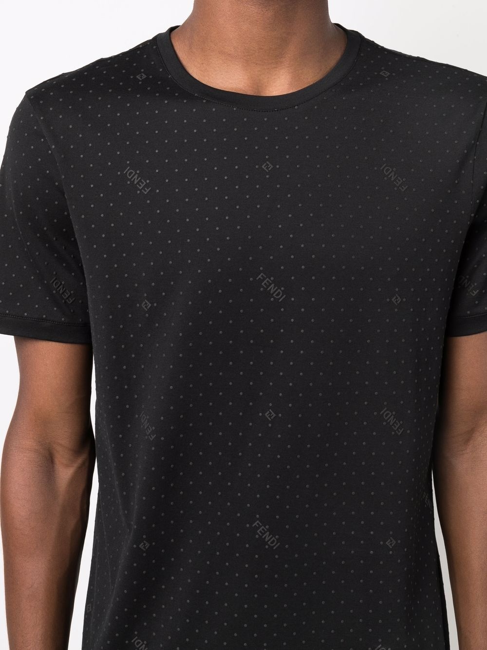 logo-embroidered polka-dot T-shirt - 5