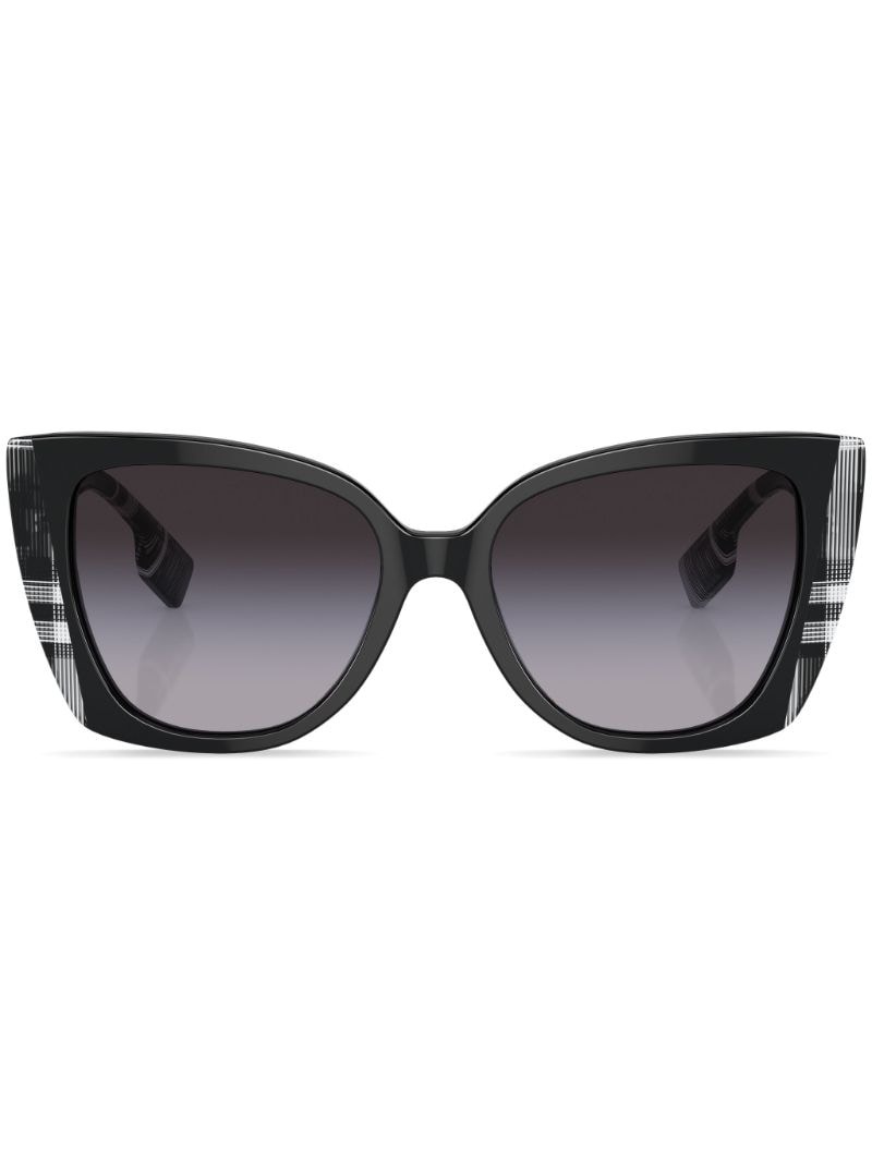 oversized check-print sunglasses - 1