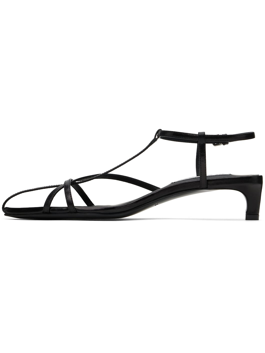 Black High Heeled Sandals - 3