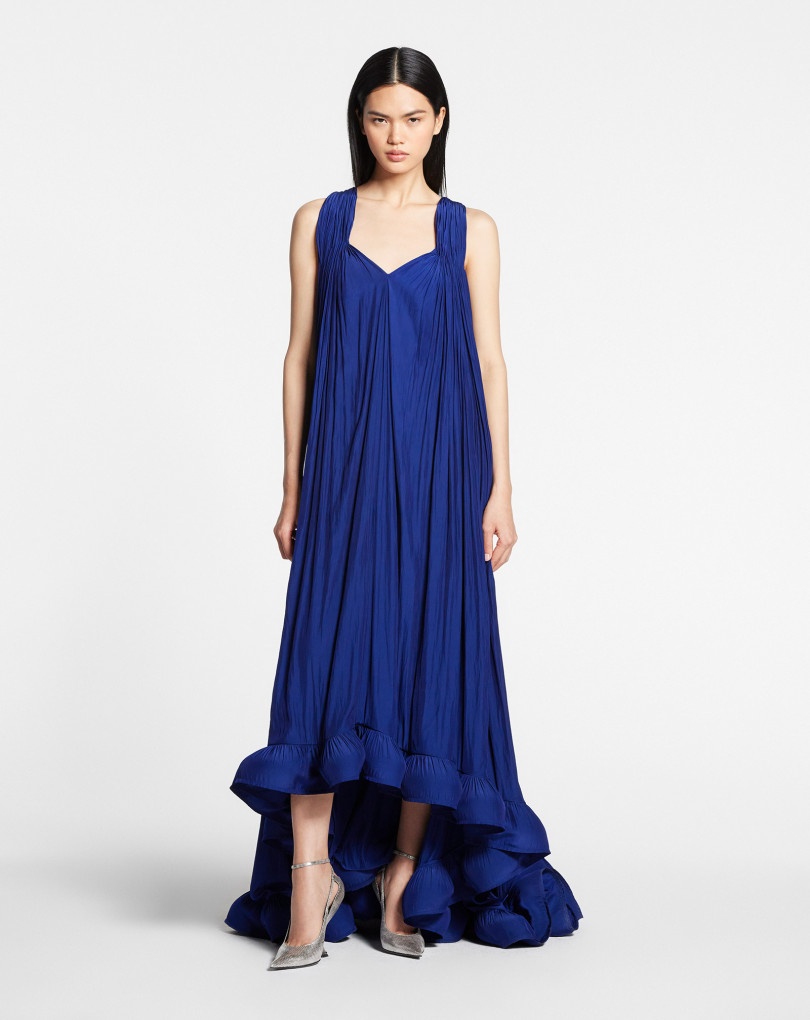 LONG CHARMEUSE TRIBUTE DRESS - 2