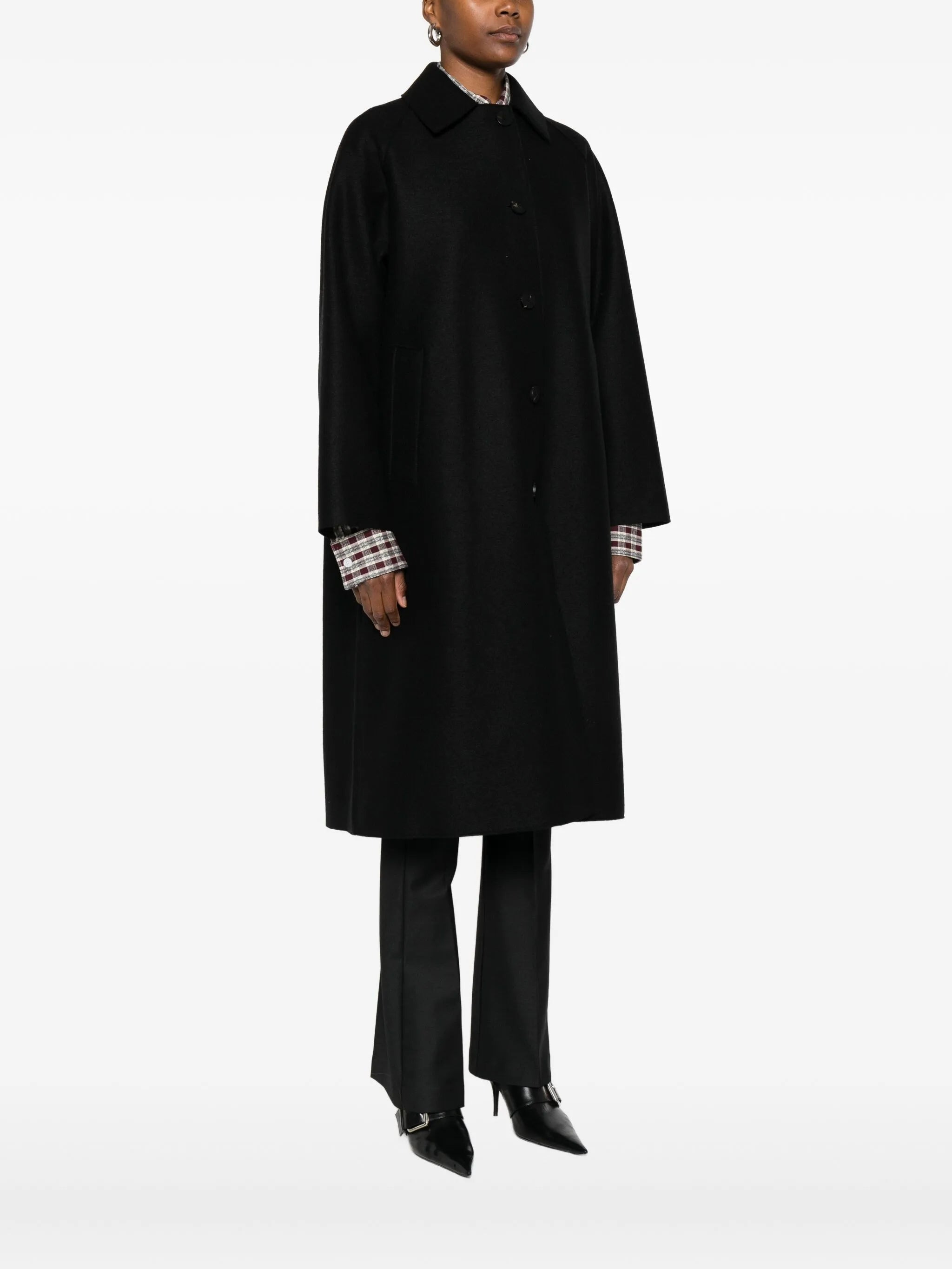 Harris Wharf London Balmacaan Raglan-sleeve Button Coat - 2
