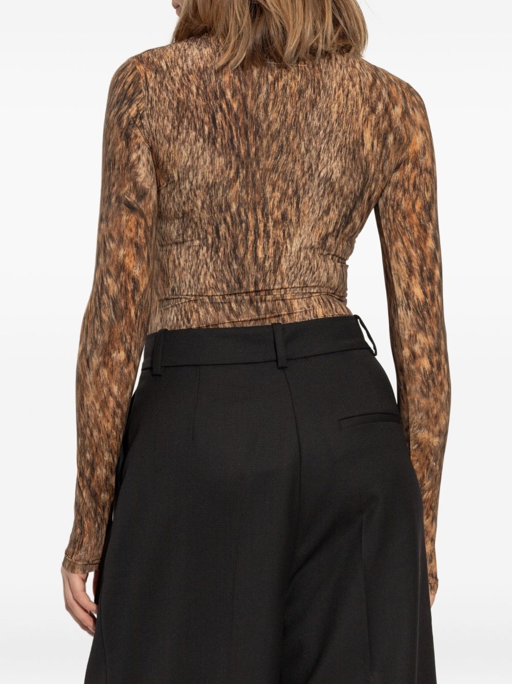 animal-print bodysuit - 4