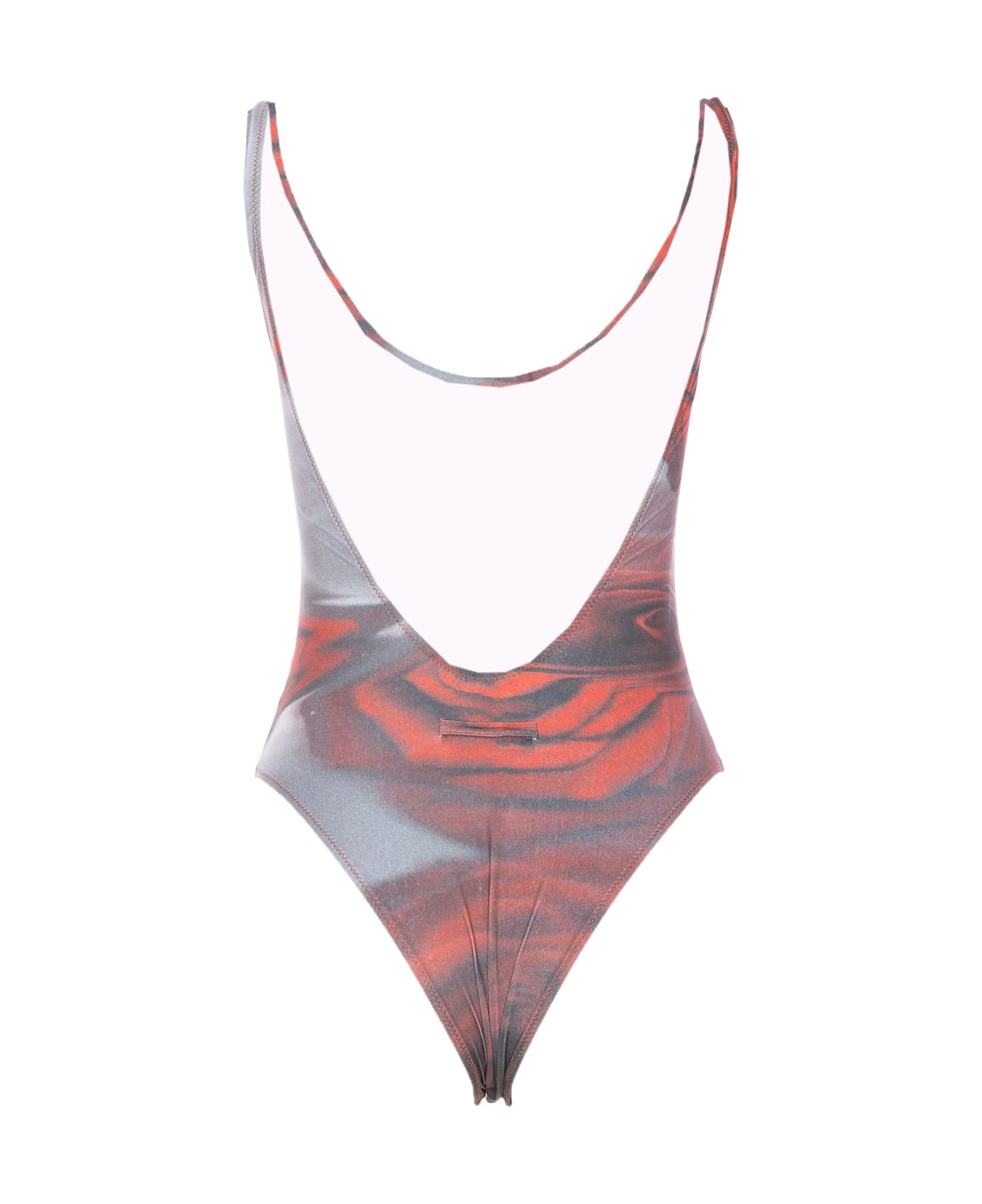 Blurry Roses Printed Swimsuit - 2