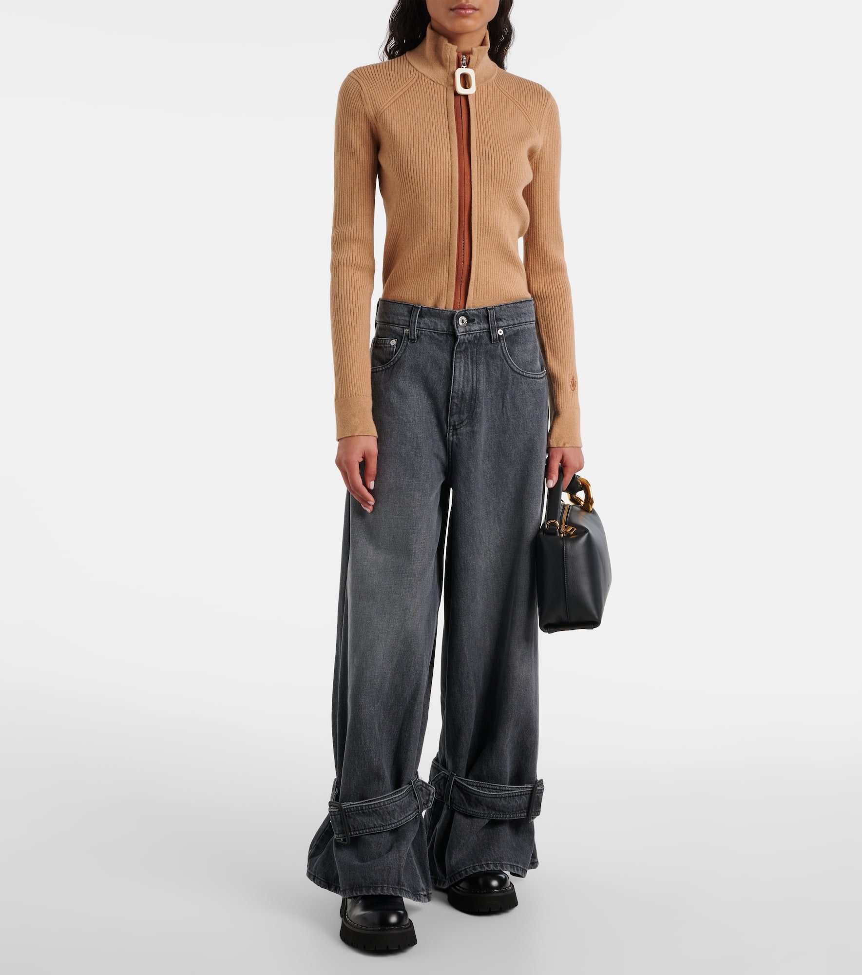 Mid-rise wide-leg jeans - 2
