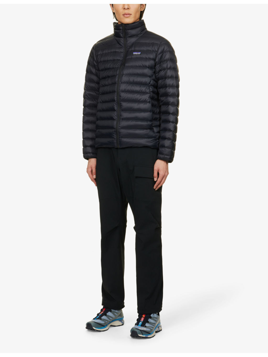Padded funnel-neck regular-fit recycled-nylon shell-down hooded jacket - 2