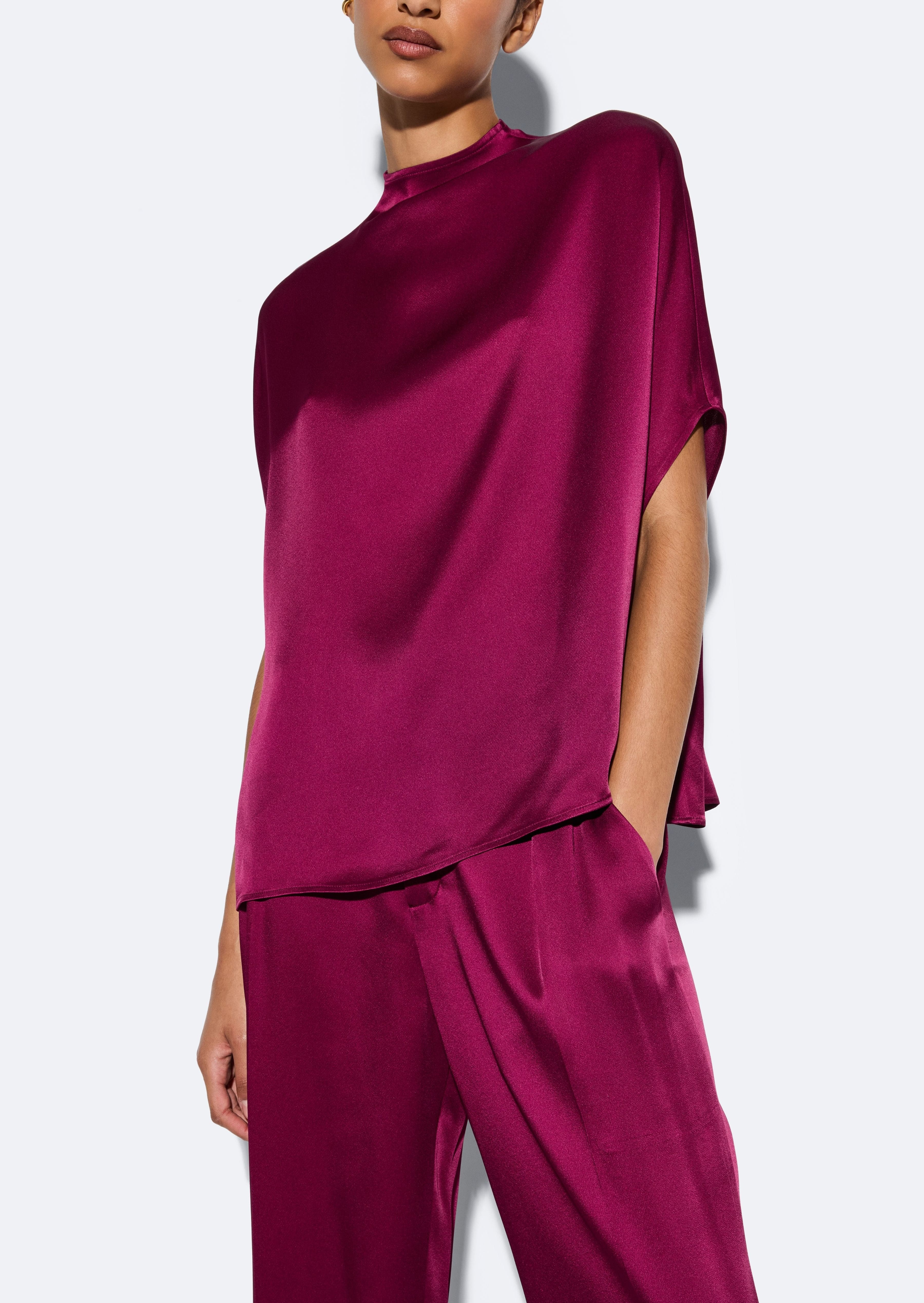 Satin Cape Tee - 4