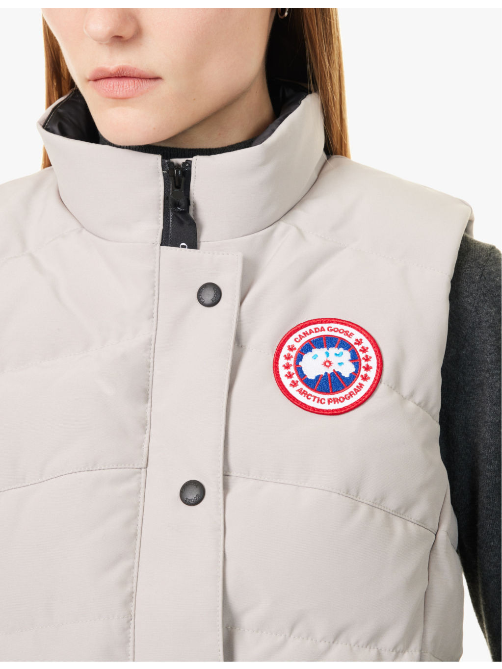 Funnel-neck brand-patch shell gilet - 5