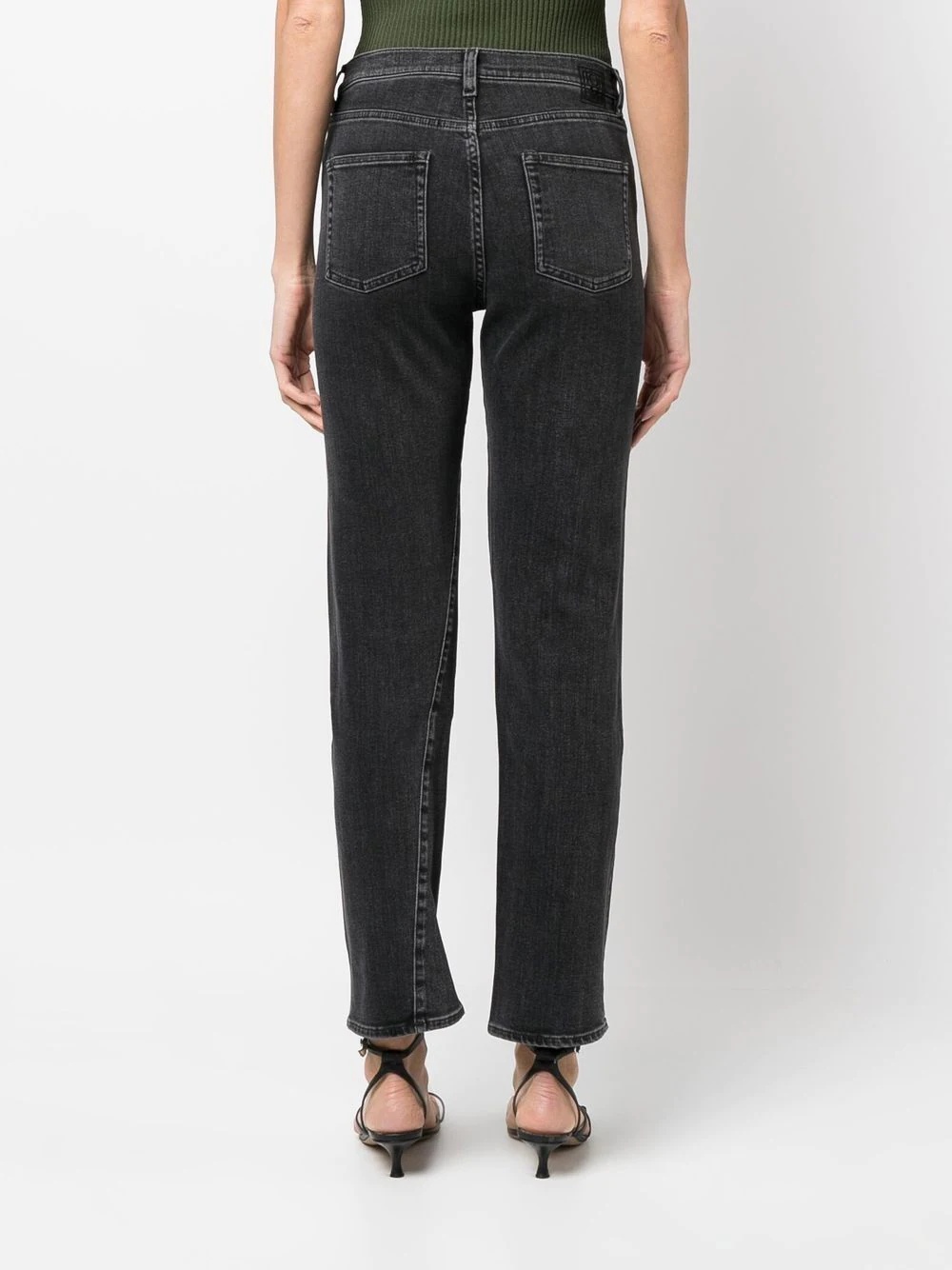 twisted seam straight-leg jeans - 4